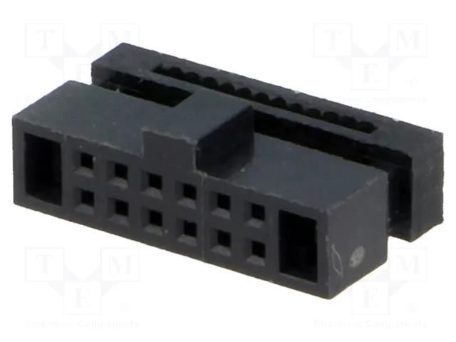 Connector: IDC; plug; female; PIN: 12; IDC; for ribbon cable; 2x6 CONNFLY DS1017-01-12NA8