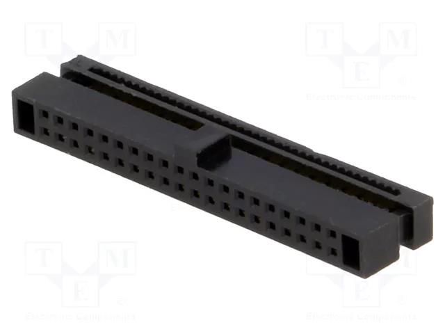 Connector: IDC; plug; female; PIN: 40; IDC; for ribbon cable; 1.27mm CONNFLY DS1017-01-40NA8