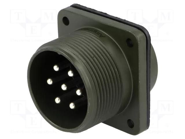 Connector: circular; socket; PIN: 7; male; soldering; MS/DS; 23A AMPHENOL DS3102A20-15P