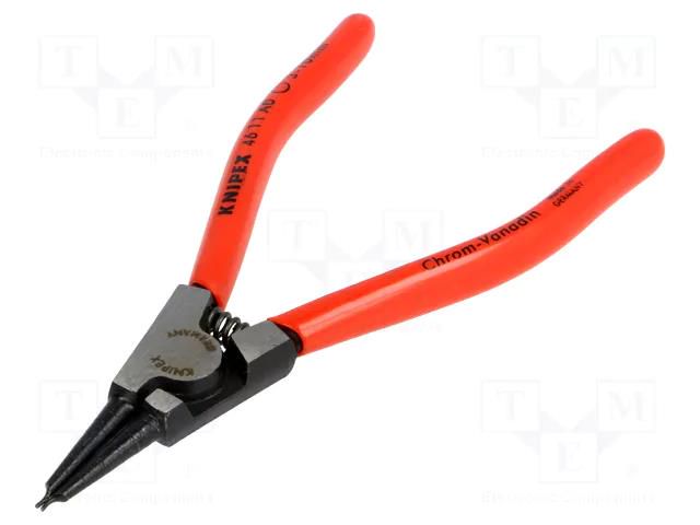 Pliers; for circlip; external; 3÷10mm; Pliers len: 140mm; straight KNIPEX KNP.4611A0