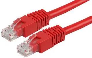 PATCH CORD, RJ45 PLUG, CAT6, 0.2M, RED PS11305