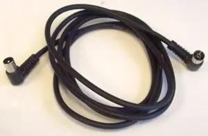 LEAD, COAX TV R/A P-S BLACK 0.6M JR9008A/06M BLACK - ROHS
