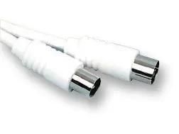 LEAD, COAX TV PLG-PLG, WHITE, 1M AP00458