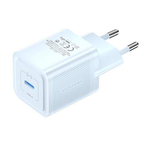 Wall charger, Vention, FEPL0-EU, USB-C, 20W, GaN (blue), Vention FEPL0-EU