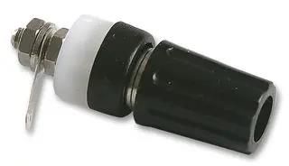 BINDING POST, 15A, 4MM, PANEL, BLACK TP1 BLACK