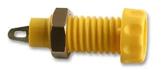 SOCKET, 4MM, PANEL S14-YELLOW