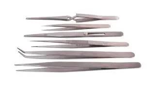 TWEEZER SET, 6PC, STAINLESS STEEL JS-181T