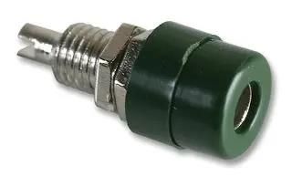 SOCKET, 4MM, PANEL, GREEN, PK5, BIL 20 930176104