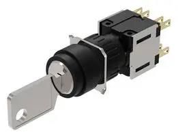 KEYLOCK SW, DPST-NO/NC, 5A, 250V, 3POS 51-378.F22D