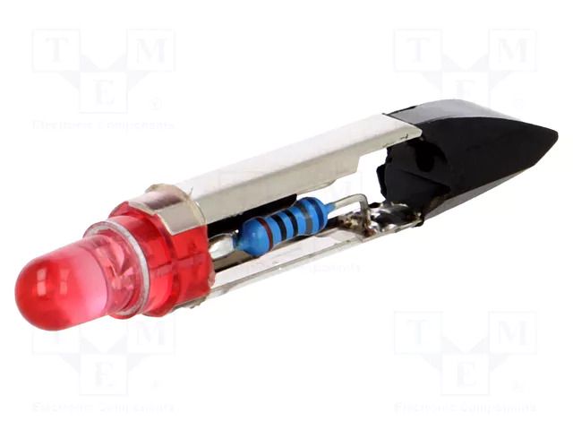 LED lamp; red; T6,8; 12VDC; 12VAC POLAM-ELTA LR-T6.8-12AC/DC