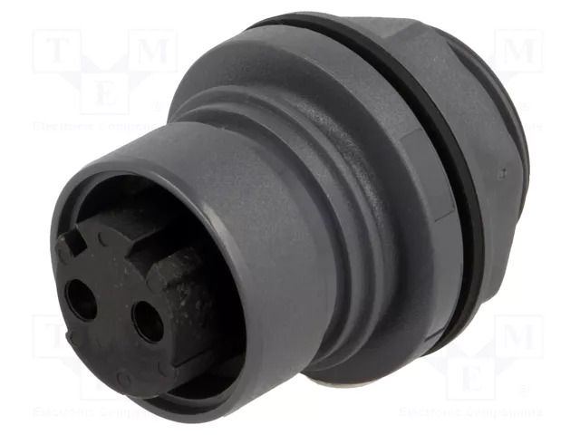 Connector: circular; socket; female; PIN: 2; 16A; 277V; UL94V-0 BULGIN PXP6012/02S/ST