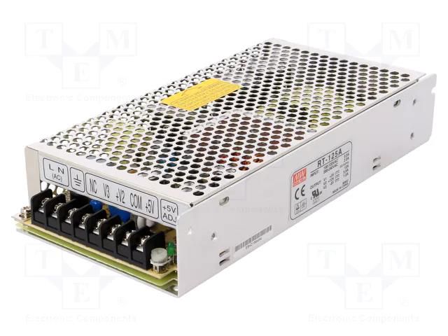 Power supply: switching; for building in,modular; 131W; 5VDC MEAN WELL RT-125A