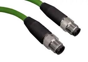 CABLE, 4POS, M12 PLUG-PLUG, D-CODE, 2M BC-MADD020M