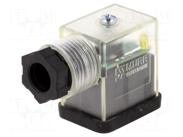 Connector: valve connector; plug; form B; 11mm; female; PIN: 3; 110V MURR ELEKTRONIK 7000-29885-0000000