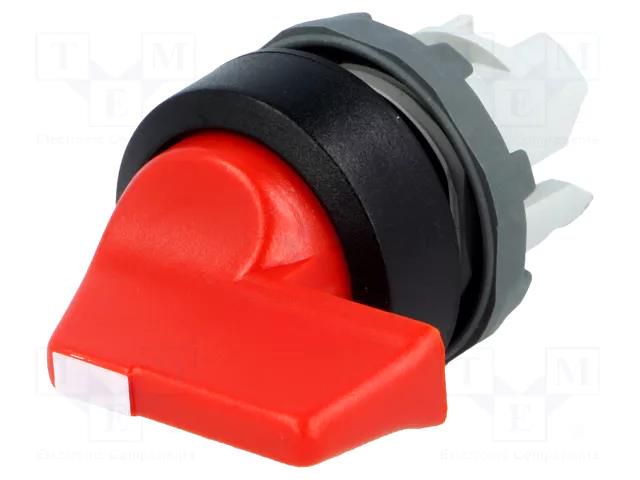 Switch: rotary; 22mm; Stabl.pos: 2; red; none; IP66; prominent; M2S ABB M2SS4-10R