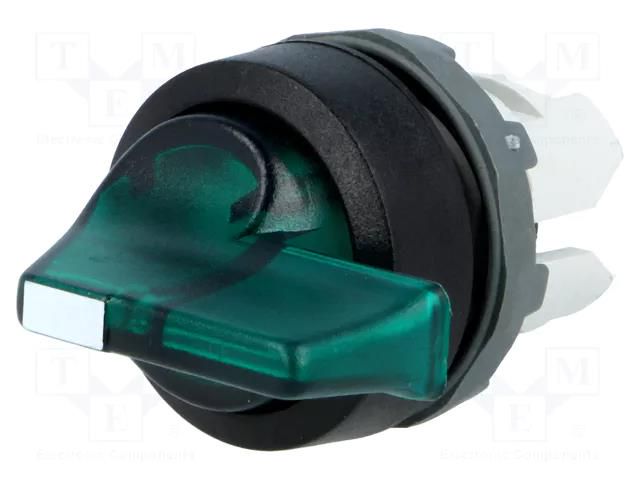 Switch: rotary; 22mm; Stabl.pos: 2; green; MLB-1; IP66; prominent ABB M3SS6-11G