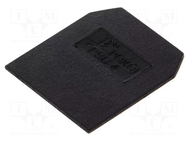End/partition plate; black; polyamide; 1mm POKÓJ PSU-4-BK
