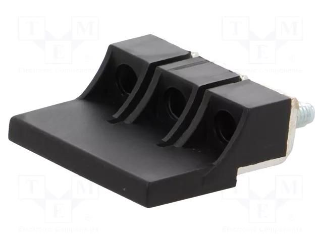 Screw bridge; black; ways: 3 POKÓJ ZKN-4-3-BK