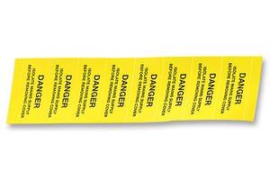 LABEL, DANGER ISOLATE, SHEET OF 8 13032