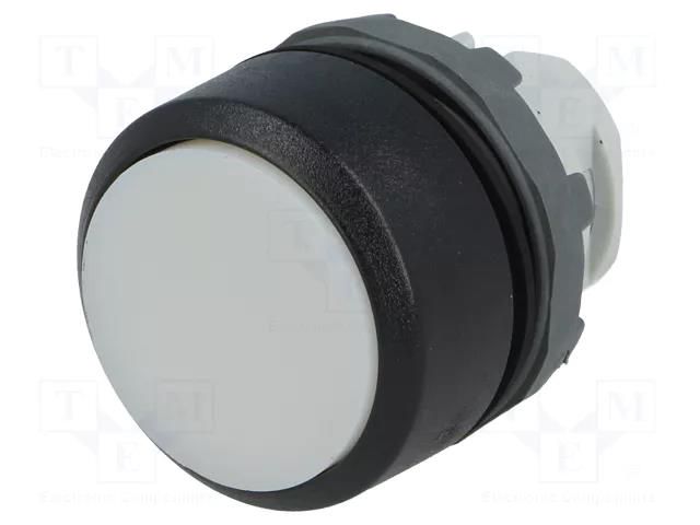 Switch: push-button; 22mm; Stabl.pos: 1; white; MLB-1; IP66; flat ABB MP1-11W