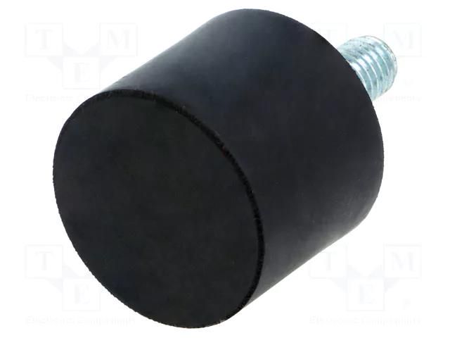 Vibroisolation foot; Ø: 30mm; H: 25mm; Shore hardness: 55±5; 815N ELESA+GANTER DVA4-30-25-M8