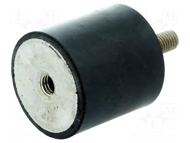 Vibration damper; M8; Ø: 40mm; rubber; L: 40mm; Thread len: 23mm ELESA+GANTER DVA.2-40-40-SST-M8