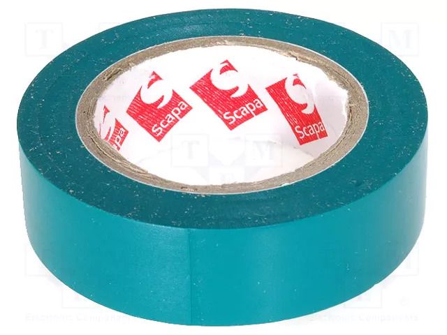 Tape: electrical insulating; W: 15mm; L: 10m; Thk: 0.13mm; green SCAPA SCAPA-2702-15G
