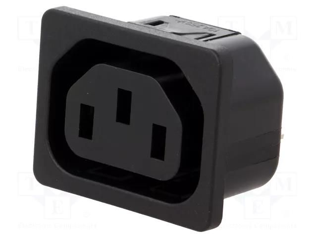 Connector: AC supply; socket; female; 10A; 250VAC; C13 (F); 6600-4 SCHURTER 6600.4210