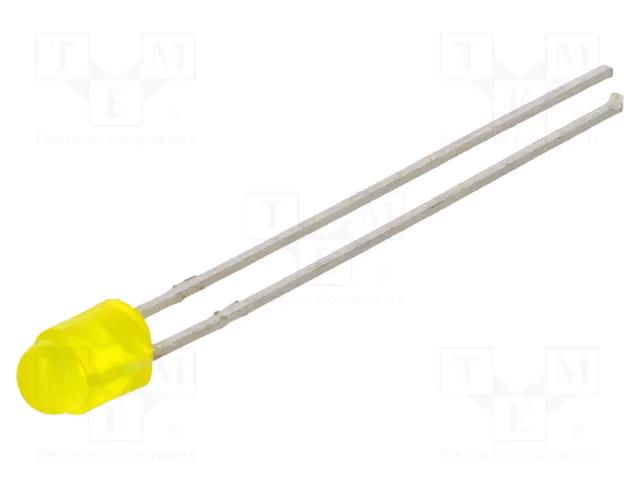 LED; yellow; 3mm; 180÷880mcd; 50°; Front: convex; 2÷2.4VDC LITEON LTL17KSL5D
