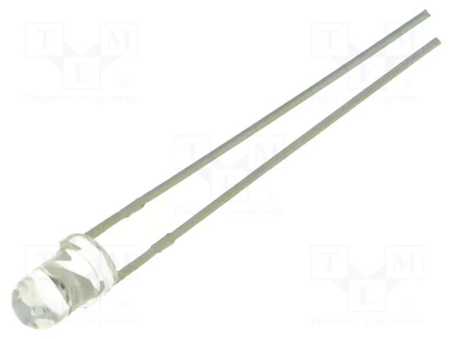 LED; yellow green; 3mm; 500÷750mcd; 30°; Front: convex; 12VDC OPTOSUPPLY OSG8HA3131A-12V