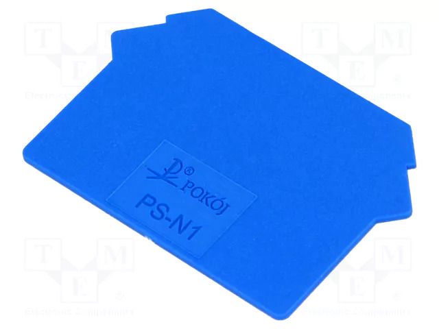 End plate; blue; polyamide; 1mm POKÓJ PS-N1-BU