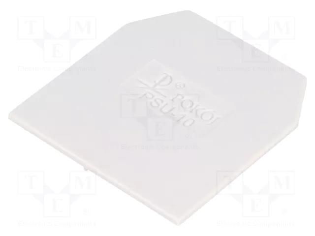 End/partition plate; grey; Width: 1mm; polyamide; -25÷100°C POKÓJ PSU-10-GY