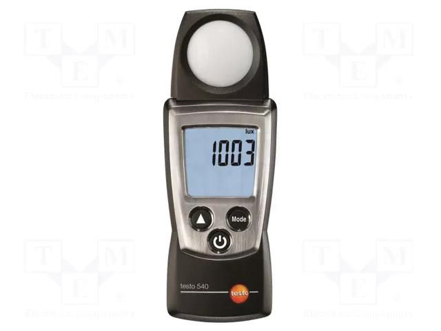 Light meter; 0÷99999lx; Meas.accur: ±3%; 133x46x25mm; IP40; Pocket TESTO TESTO540