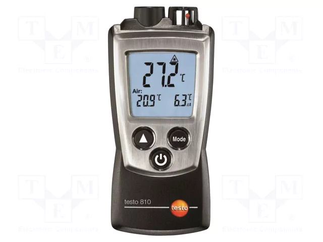 Meter: temperature; digital; LCD; -10÷50°C; Accur: ±0.5°C; IP40 TESTO TESTO810