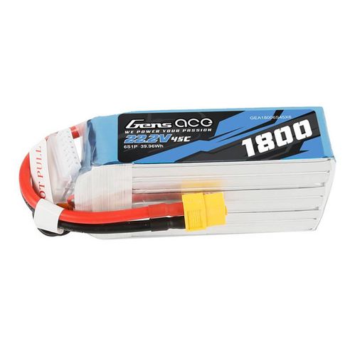 Gens ace 1800mAh 22.2V 45C 6S1P Lipo Battery Pack, Gens ace GEA18006S45X6