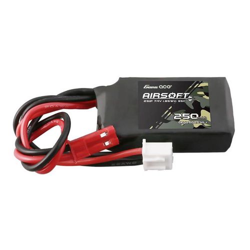 Gens ace 250mAh 7.4V 35C 2S1P Airsoft Gun Lipo Battery with JST-SYP Plug, Gens ace GEA2502S35J