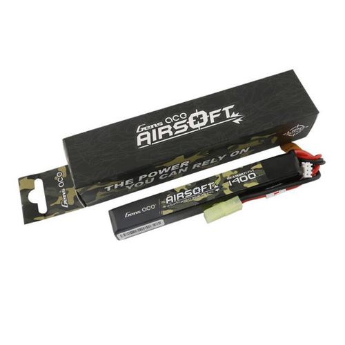 Gens ace 25C 1400mAh 2S1P 7.4V Airsoft Gun Lipo Battery with mini Tamiya Plug, Gens ace GEA14002S25T