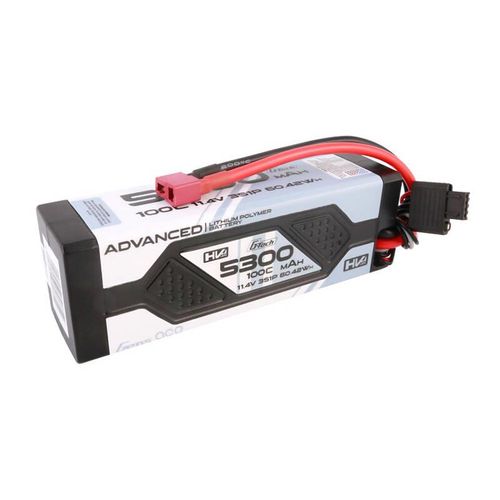 Gens ace Advanced G-Tech 5300mAh 11.4V 3S1P 100C HV car Lipo Battery Pack Hardcase with Deans Plug, Gens ace GEA533S100DGT