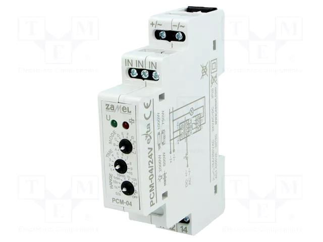 Timer; 0,1s÷10days; SPDT; 250VAC/16A; Usup: 24VAC; 24VDC; PCM; PIN: 8 ZAMEL PCM-04/24V