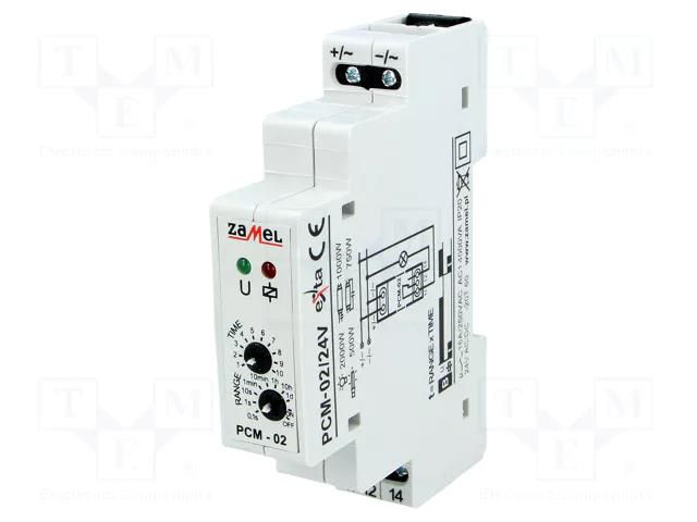 Timer; 0,1s÷10days; SPDT; 250VAC/16A; Usup: 24VAC; 24VDC; PCM; PIN: 5 ZAMEL PCM-02/24V