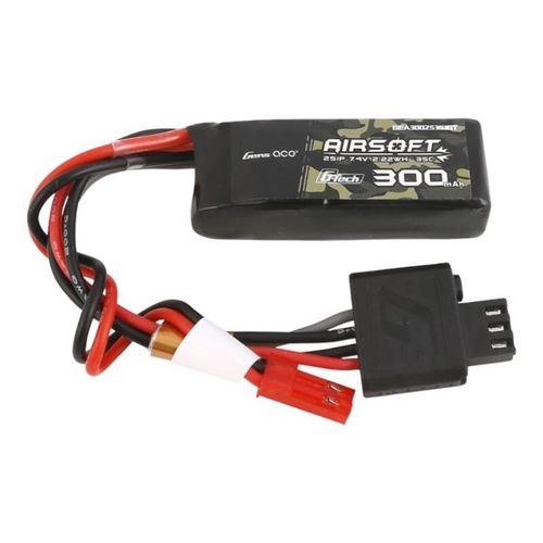 Gens ace G-Tech 35C 300mAh 2S1P 7.4V Airsoft Gun Lipo Battery with JST-SYP Plug, Gens ace GEA3002S35JGT