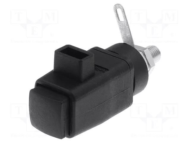 Laboratory clamp; black; 300VDC; 16A; screw,spring clamp; nickel SCHÜTZINGER SDK800-SW
