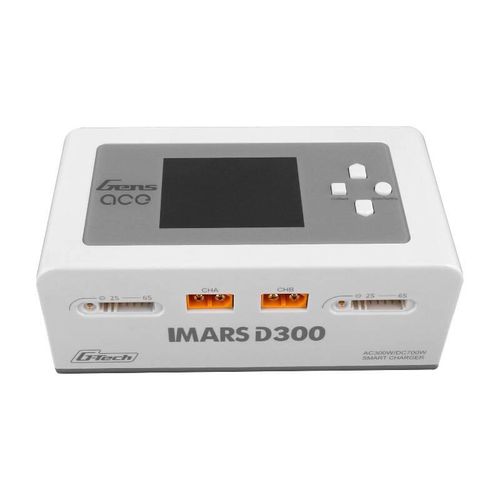 Gens Ace IMARS D300 G-Tech Channel AC/DC 300W/700W RC Battery Charger-EU White, Gens ace GEA300WD300-EW