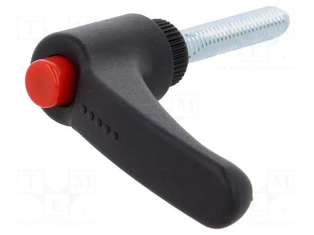 Lever; adjustable; Thread len: 30mm; Lever length: 44mm; -30÷130°C ELESA+GANTER ERX.44P-M6X30-C6
