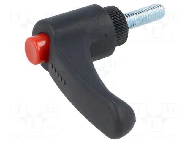 Lever; adjustable; Thread len: 16mm; Lever length: 44mm; -30÷130°C ELESA+GANTER ERX.44P-M5X16-C6