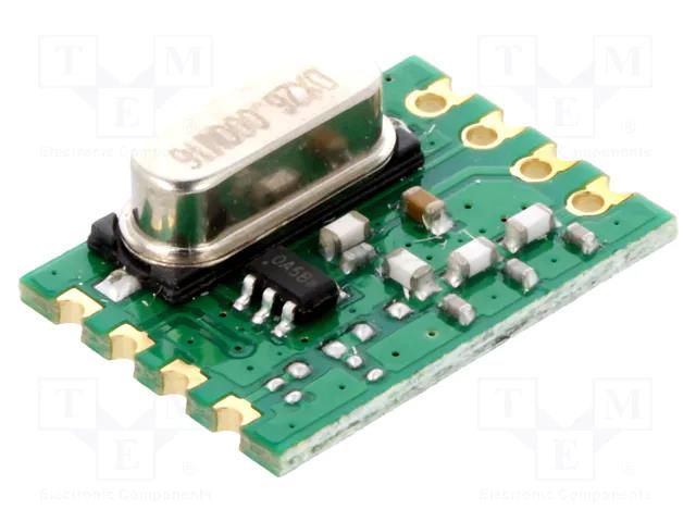 Module: RF; FM transmitter; OOK; 240÷480MHz; 1.8÷3.6VDC; 13dBm; SMD HOPE MICROELECTRONICS RFM110-433S1