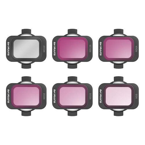 Set of 6 filters Sunnylife MCUV, ND8/16/34/64/128 for DJI Avata 2, Sunnylife AT2-FI796