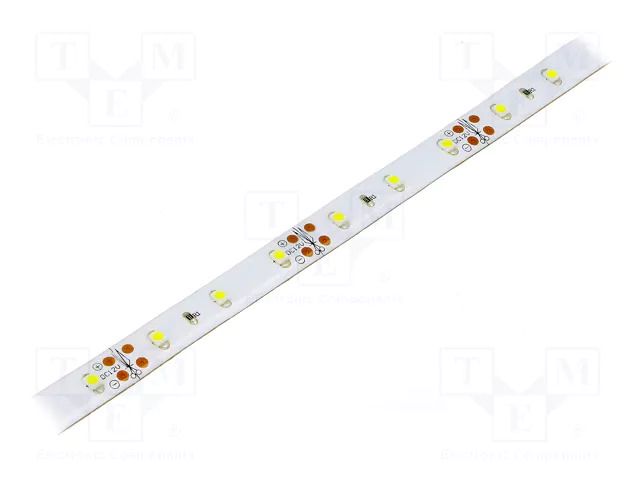 LED tape; white cold; 3528; LED/m: 60; 10mm; brown PCB; 120°; 4.8W/m OPTOFLASH OPWH3528-6012SG