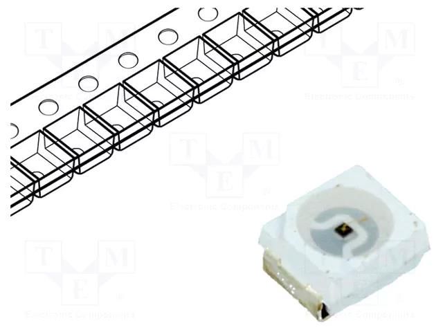 IR transmitter; 3528,PLCC2; transparent; 20mW; 120°; 1.6÷1.8VDC OPTOSUPPLY OSI5LAS1C1A