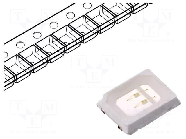 LED; SMD; 2835; green; 10÷15lm; 2.8x3.5x0.85mm; 120°; 60mA OPTOSUPPLY OSG42835C1H-60MA